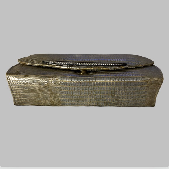 VTG Judith Leiber Metallic Lizard Leather Crystal Sunglasses Case with Crystals - Picture 10 of 13